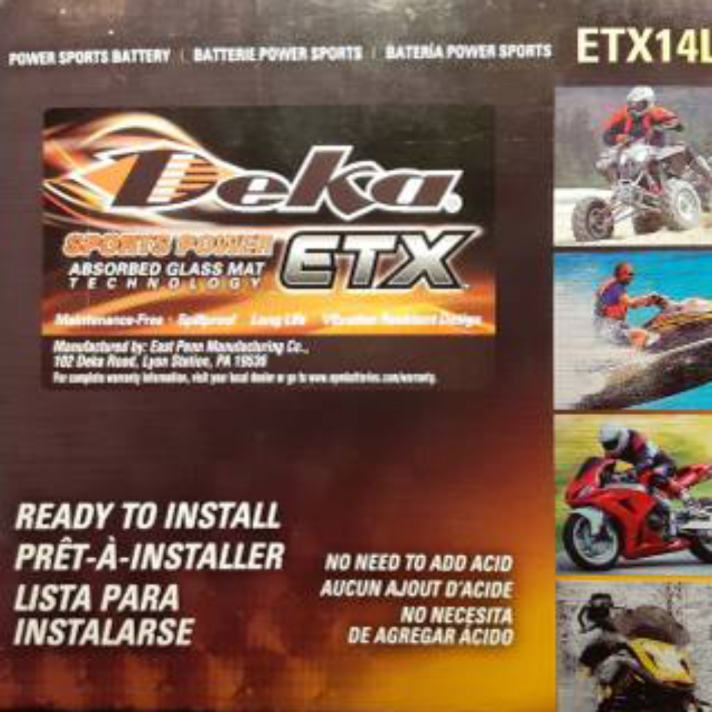 Deka Power Sports Battery ETX/ETX14L